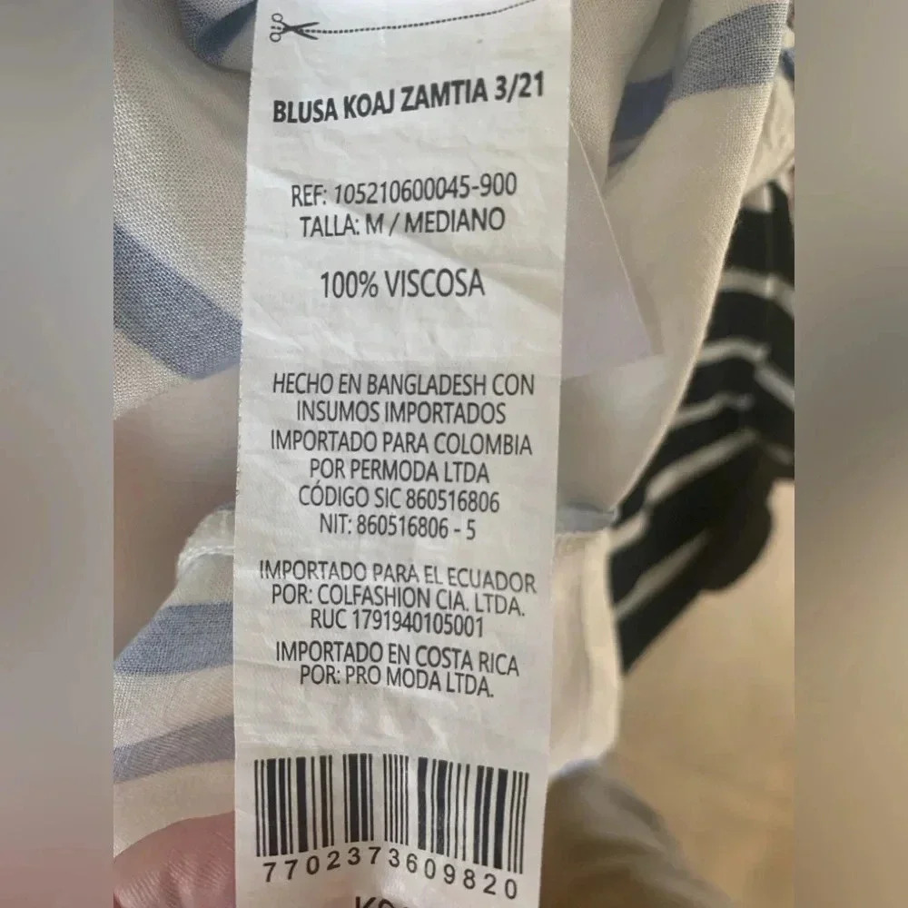 Koaj Basic Womens Blue/White Button Down Long Sle… - image 8